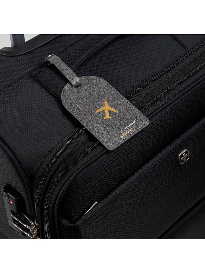 Kit etiqueta e porta passaporte travel cinza