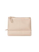 Nécessaire de viagem feminina grande recortes bege