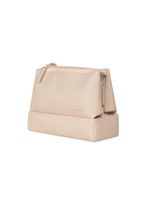 Nécessaire de viagem feminina grande recortes bege