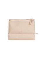 Nécessaire de viagem feminina grande recortes bege