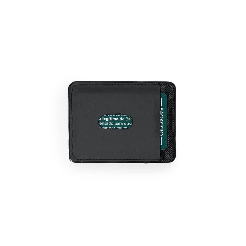 Porta cartão masculino de poliéster advanced preto