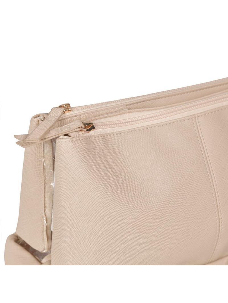 Nécessaire de viagem feminina grande recortes bege