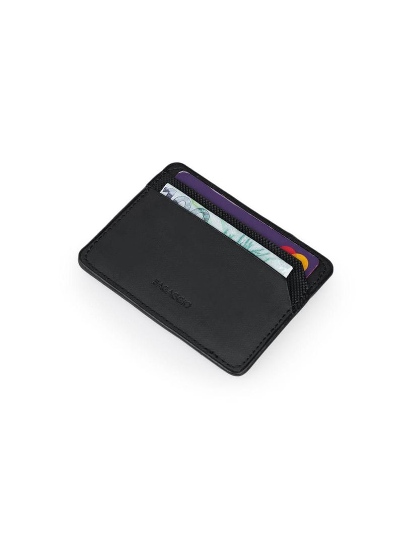 Porta cartão masculino de poliéster advanced preto