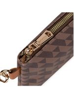 Necessaire de viagem feminina com alça monograma bg marrom