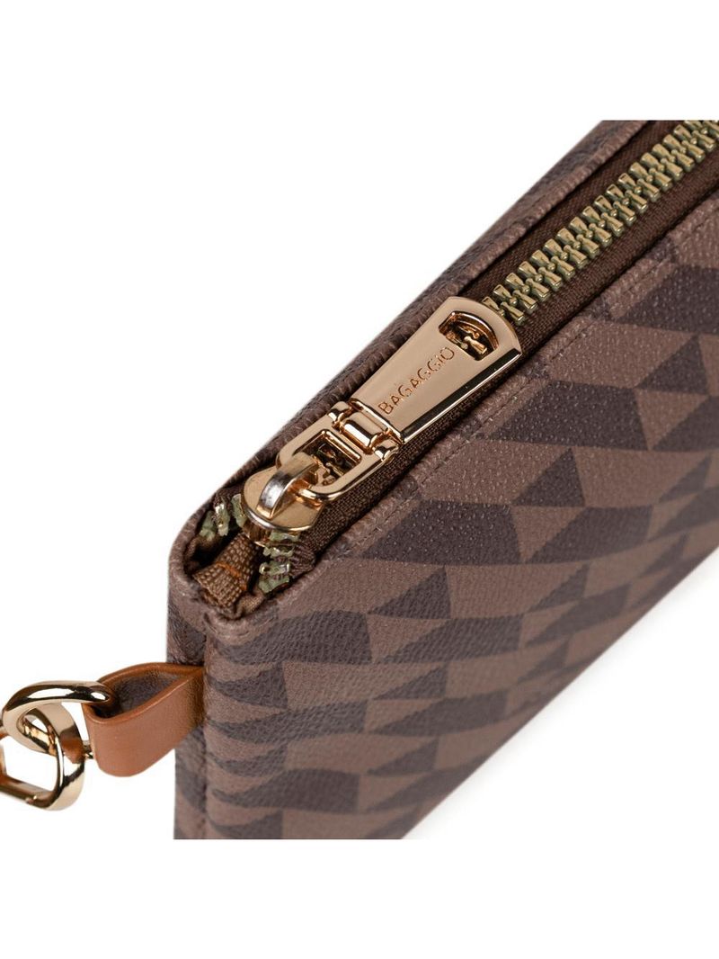 Necessaire de viagem feminina com alça monograma bg marrom