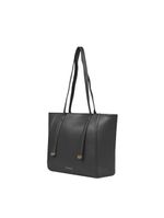 Bolsa de ombro feminina média alça alongada tote preta