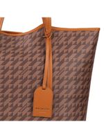 Bolsa de ombro feminina tote monograma bg marrom