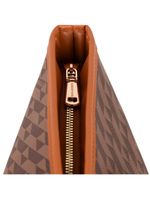 Bolsa de ombro feminina tote monograma bg marrom