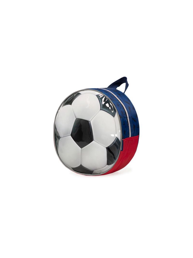 Lancheira térmica infantil masculina futebol azul