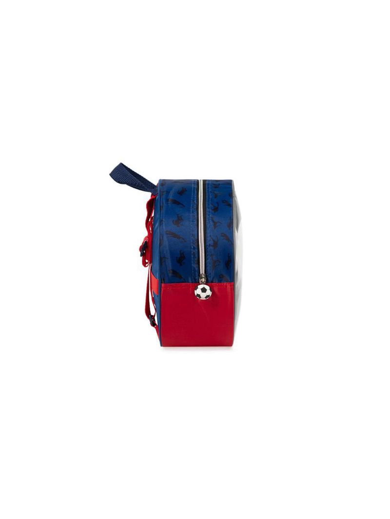 Lancheira térmica infantil masculina futebol azul