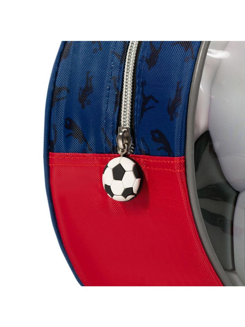 Lancheira térmica infantil masculina futebol azul