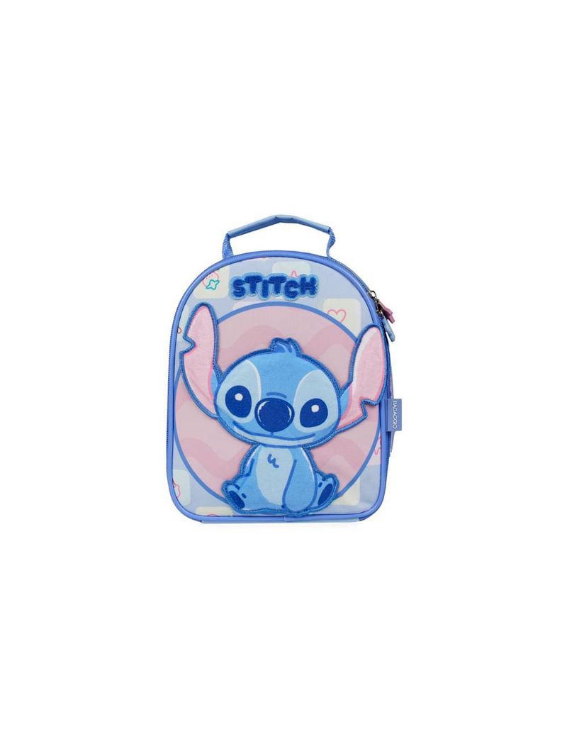 Lancheira térmica infantil feminina stitch baby azul clara