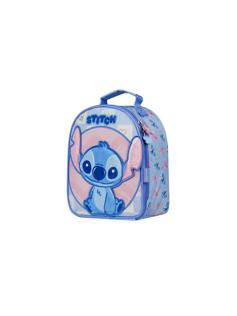 Lancheira térmica infantil feminina stitch baby azul clara