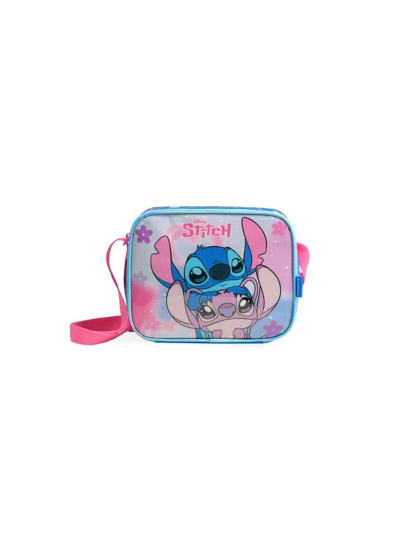 Lancheira térmica infantil feminina stitch azul