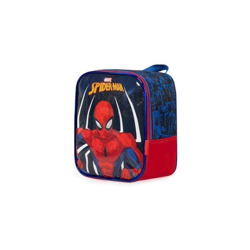 Lancheira térmica infantil masculina homem aranha azul