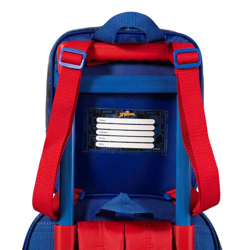 Lancheira térmica infantil masculina homem aranha azul
