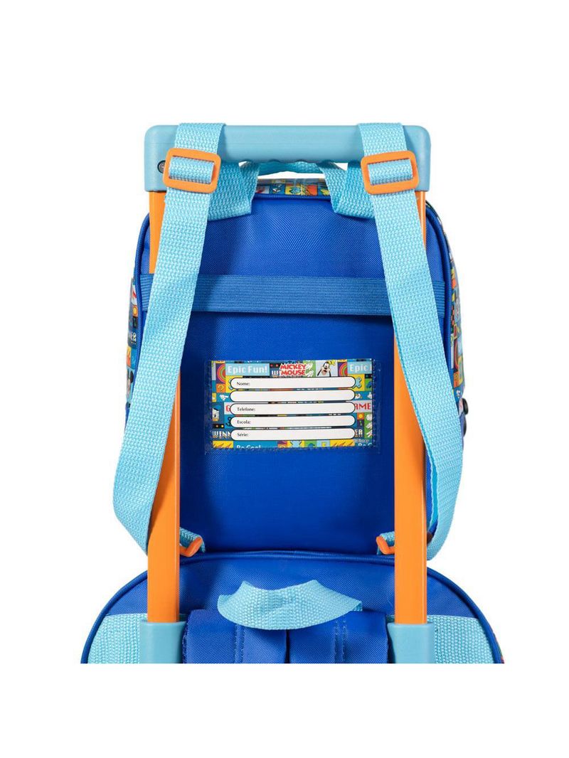 Lancheira térmica infantil masculina mickey azul