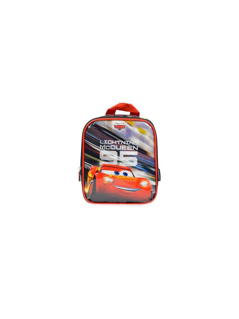Lancheira térmica infantil masculina carros vermelha