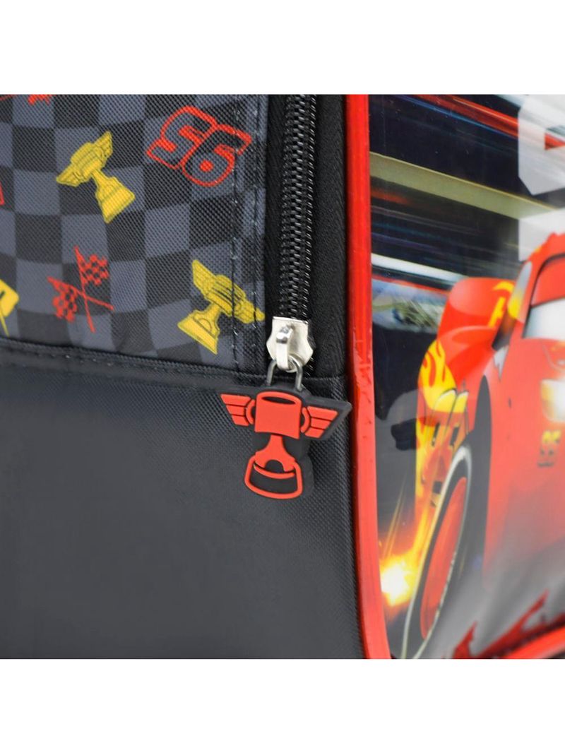 Lancheira térmica infantil masculina carros vermelha