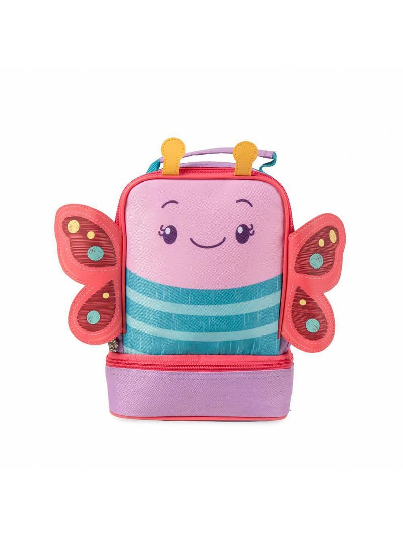 Lancheira pets infantil feminina rosa borboleta