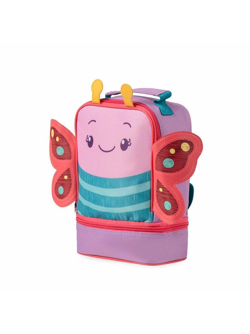 Lancheira pets infantil feminina rosa borboleta