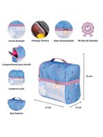 Lancheira térmica infantil feminina stitch azul