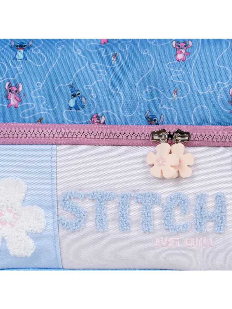 Lancheira térmica infantil feminina stitch azul
