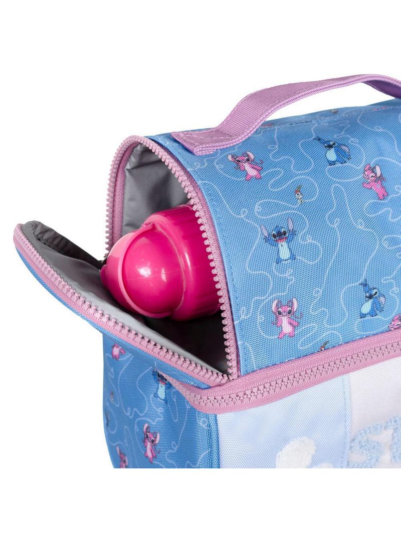 Lancheira térmica infantil feminina stitch azul