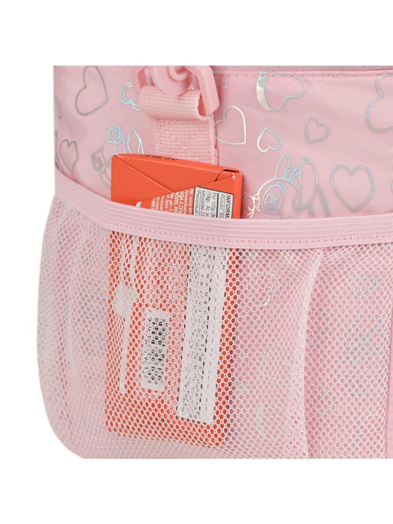Lancheira térmica feminina stitch & angel rosa claro