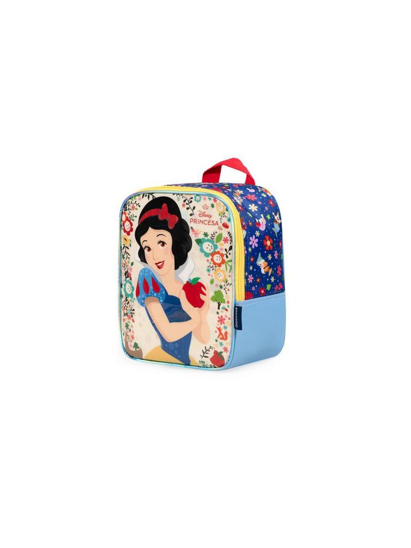Lancheira térmica infantil feminina branca de neve rosa