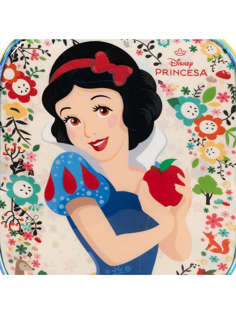 Lancheira térmica infantil feminina branca de neve rosa