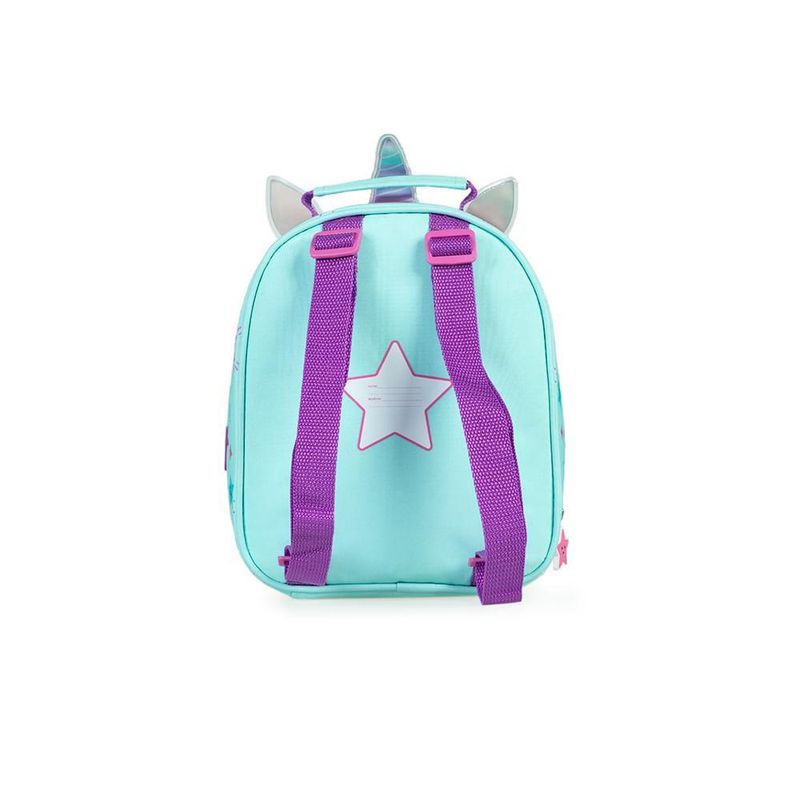 Lancheira infantil térmica pets unicórnio verde claro