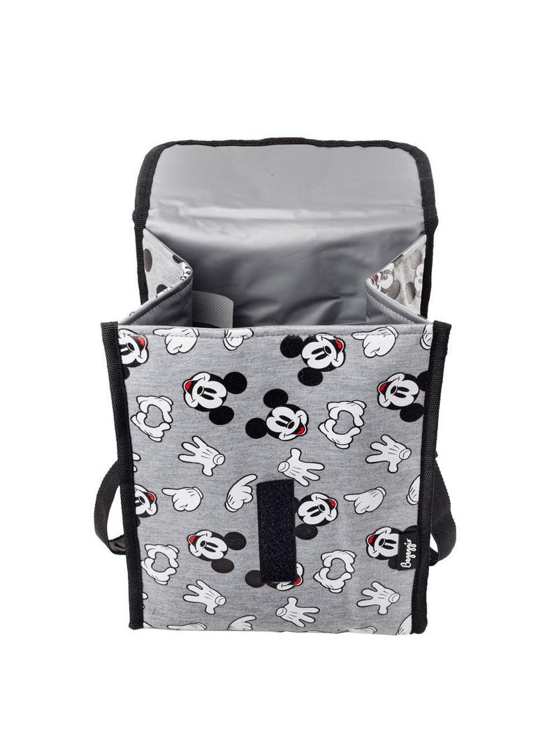 Lancheira escolar masculina térmica mickey faces cinza