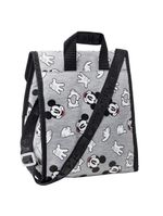 Lancheira escolar masculina térmica mickey faces cinza