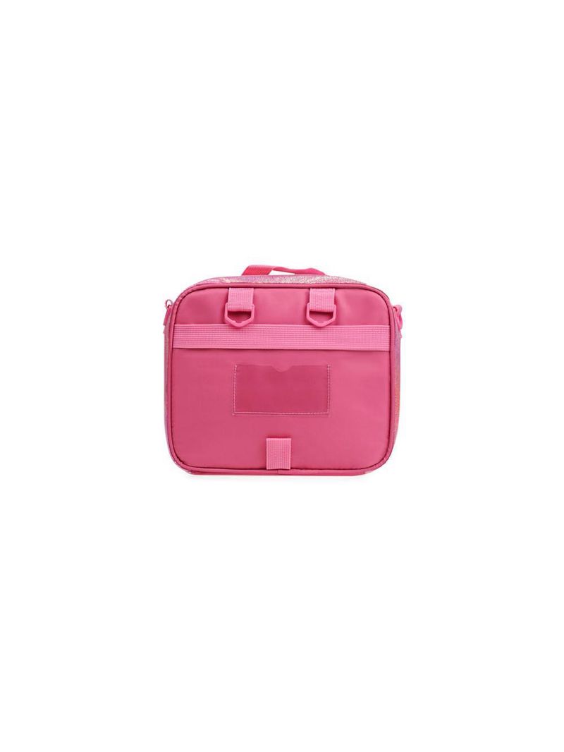 Lancheira escolar feminina térmica unicórnio confetti rosa