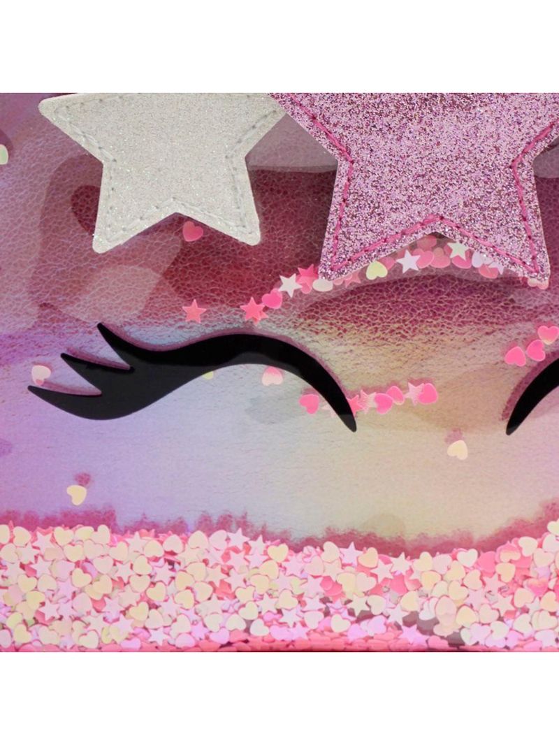 Lancheira escolar feminina térmica unicórnio confetti rosa