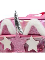Lancheira escolar feminina térmica unicórnio confetti rosa