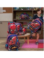 Lancheira escolar masculina homem aranha premium azul