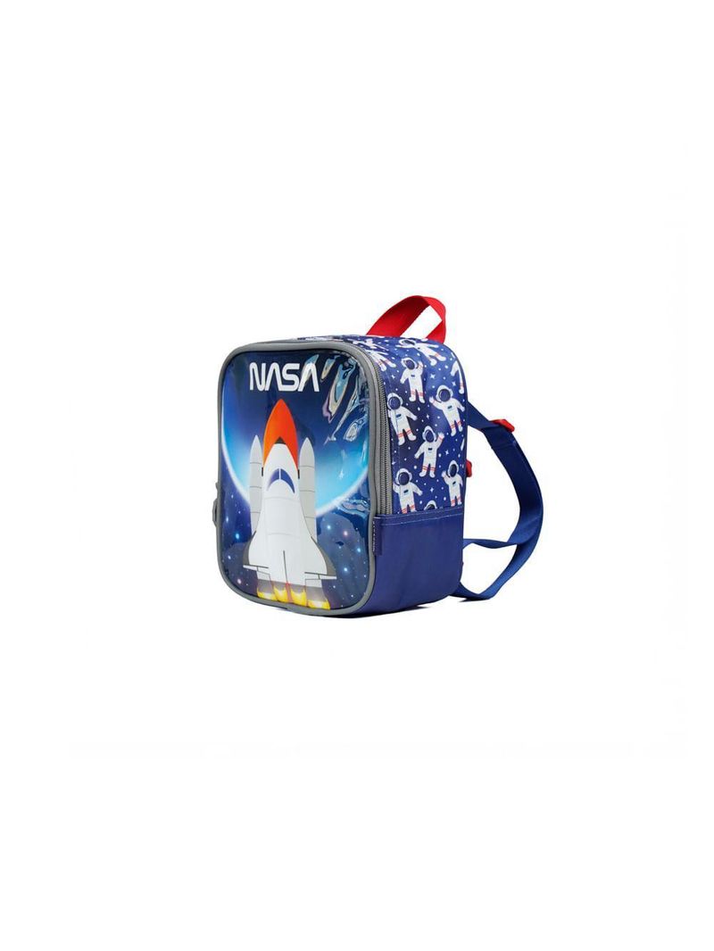 Lancheira escolar masculina térmica foguete nasa azul escuro