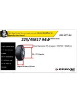 Kit 2 Pneus Dunlop 225/45r17 Falken Dz102 Preto