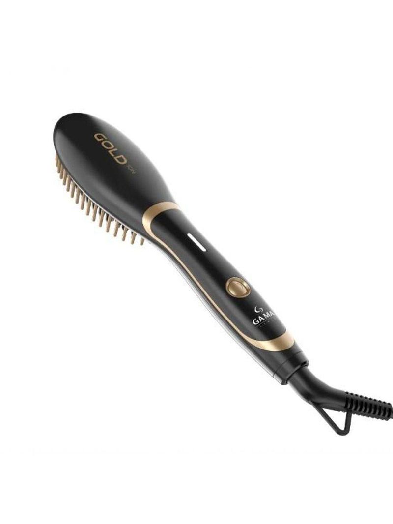 Escova Alisadora Gama Gold Ion Mini Preto Bivolt