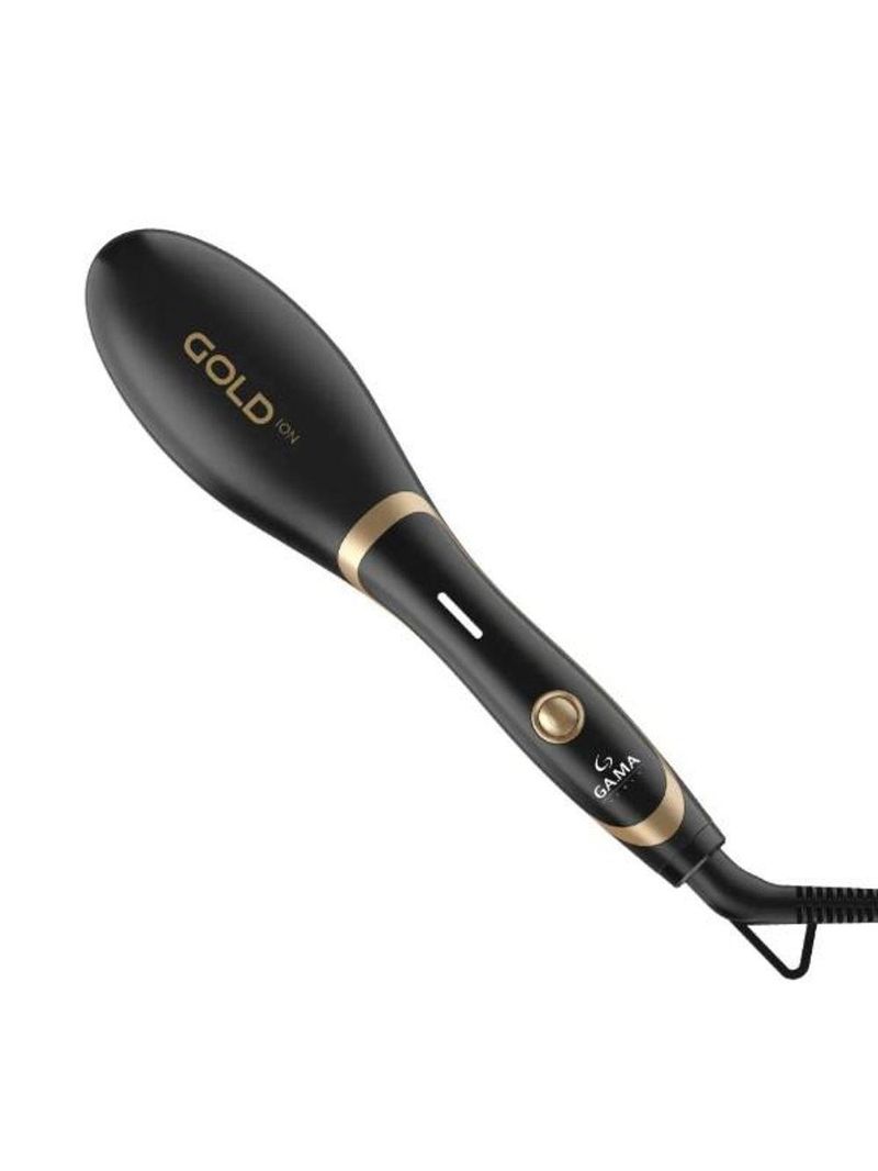 Escova Alisadora Gama Gold Ion Mini Preto Bivolt