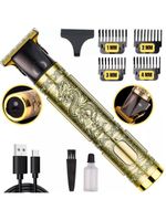 Maquina Cabelo Barba Dourada Dragão Recarregvel