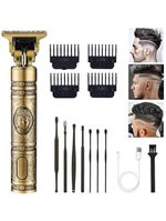 Maquina Cabelo Barba Dourada Dragão Recarregvel