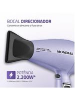 Secador De Cabelos Space Shine Mondial Lilás Bivolt - SC-21-BI