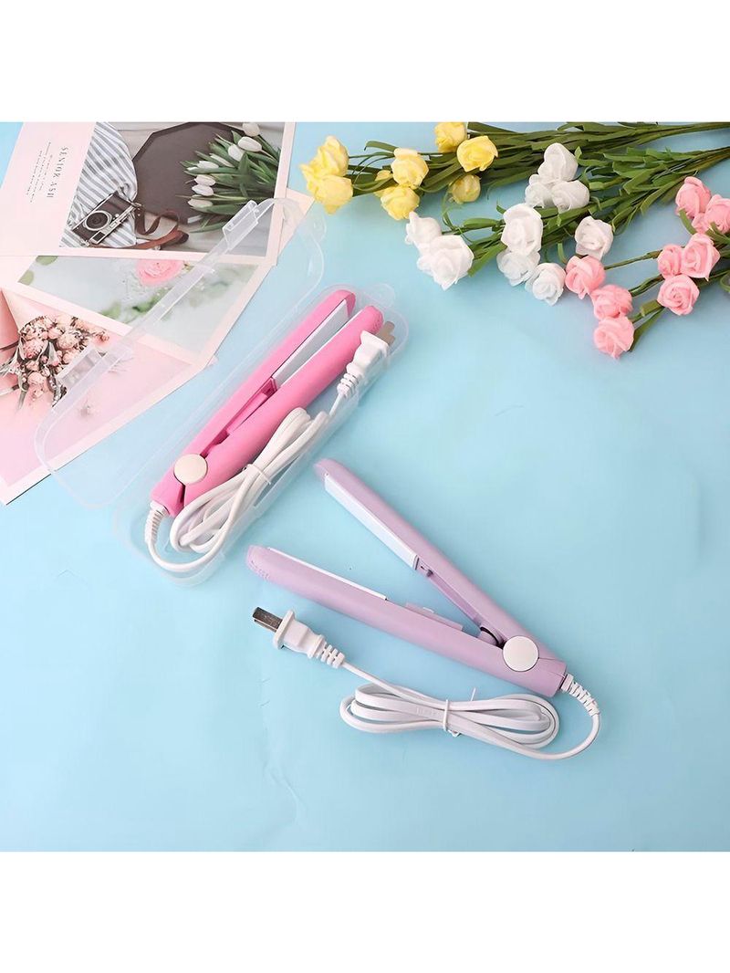 Mini Chapinha Prancha Alisadora De Bolsa Portátil lilás