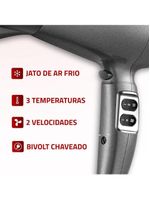 Secador De Cabelos Space Shine Mondial Grafite Bivolt SC-20-BI