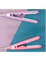 Mini Chapinha Prancha Alisadora De Bolsa Portátil rosa