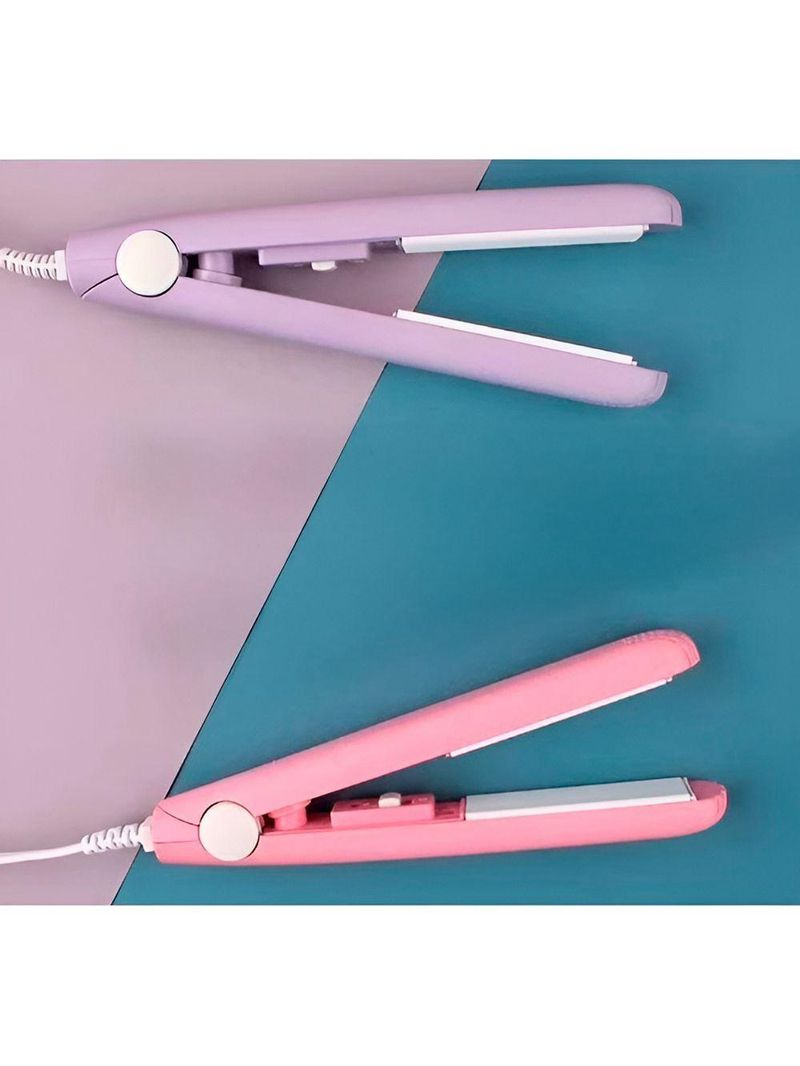 Mini Chapinha Prancha Alisadora De Bolsa Portátil rosa