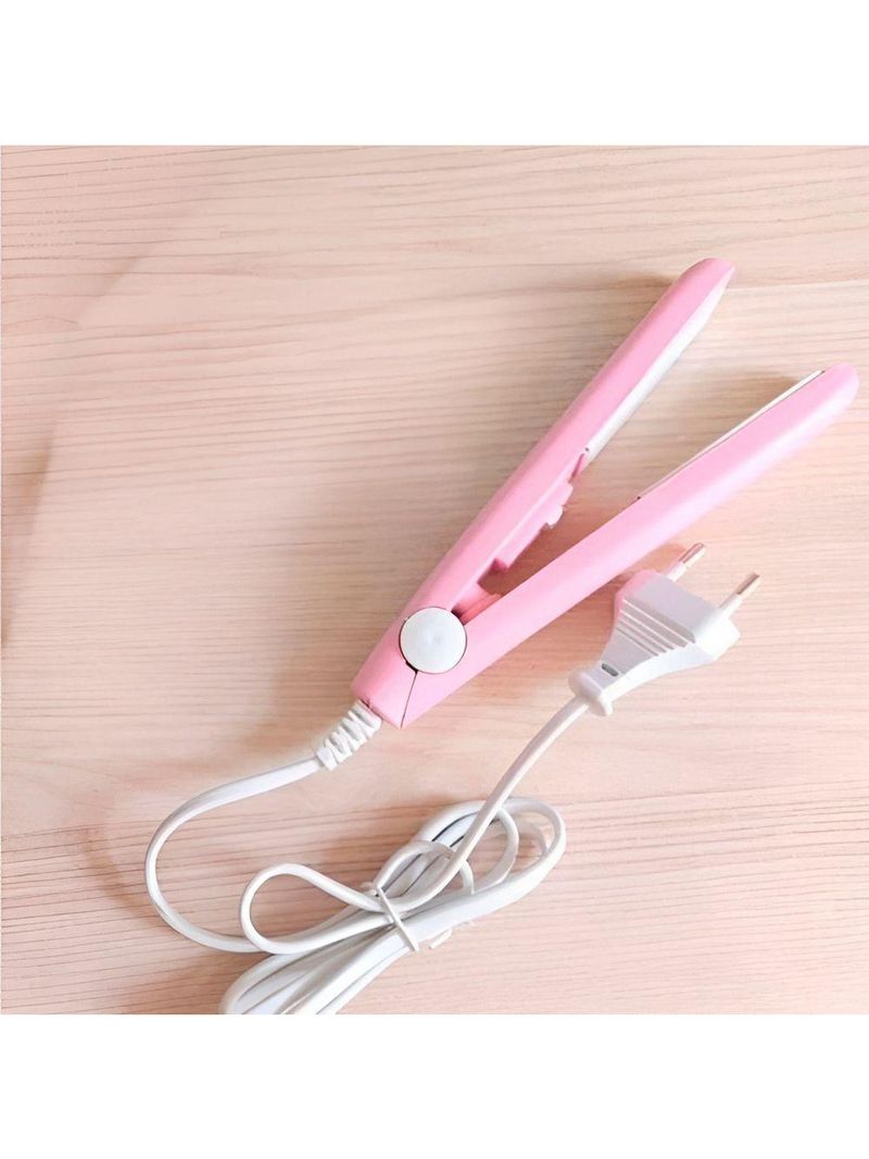 Mini Chapinha Prancha Alisadora De Bolsa Portátil rosa